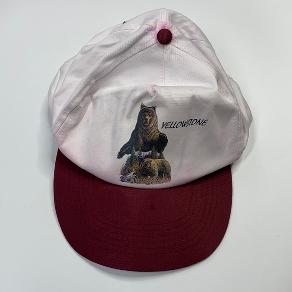 Vintage Cameo Yellowstone National Park Grizzly Bear Hat - Picture 1 of 9